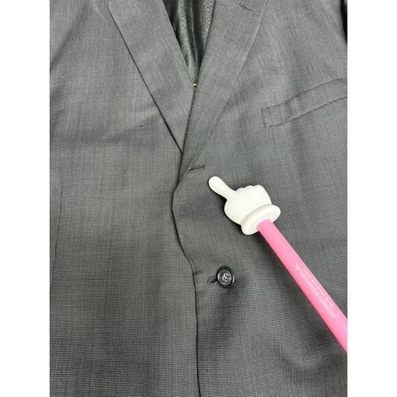 VTG "Town Clad" Pennys Mens BLAZER Gray & Black SZ NO SIZE TAG PLZ SEE MEASURE. - Picture 2 of 9